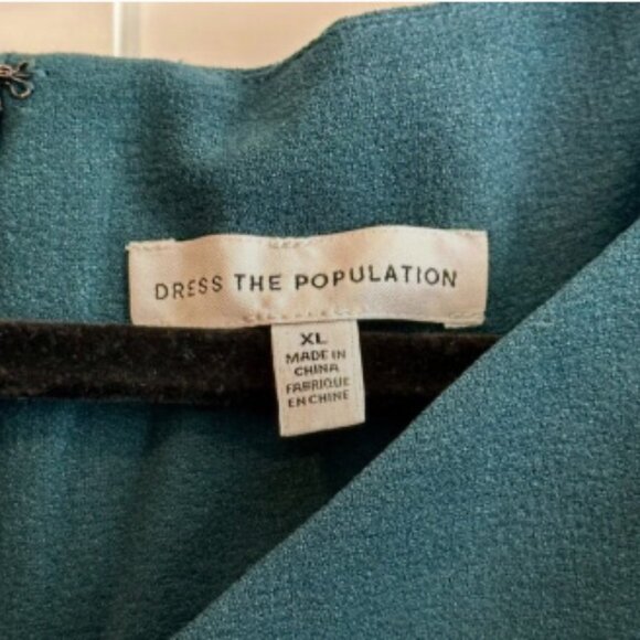 NEW Dress the Population 'Ruth' Bodycon Midi Dress in Pine Green- Size XL - Picture 5 of 6